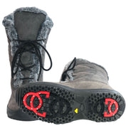 Oribi winter boots in Grey with on/off OC ice grip soles. Buy now at ICEGRIPPER.