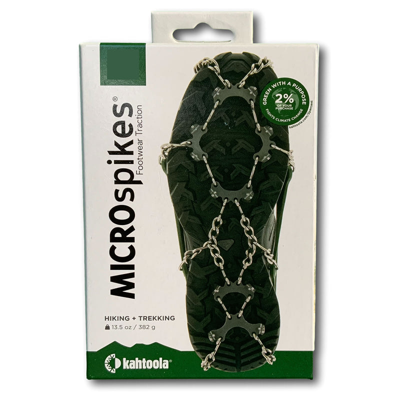 Kahtoola Microspikes pack shot, black, 2024 from ICEGRIPPER