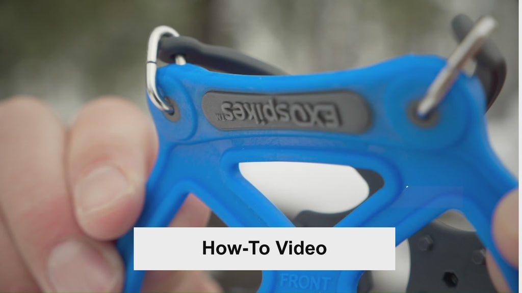 Video from icegripper.co.uk showing how simple it is to mount and dismount Kahtoola Exospikes.