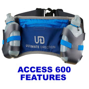 Video demonstrating the features of the Ultimate Direction 600 Hydration Belt. A lightweight running belt built for trail runs, training miles, hiking and fast-moving outdoor adventures. Buy now at ICEGRIPPER.