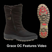 Demonstration video for Olang GRACE TEX OC Black Women Winter Thermal Snow Boot. Buy now at ICEGRIPPER.