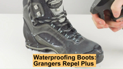 How-To video demonstrating how easy it is to waterproof your boots with Grangers Repel Plus. A component in the Grangers Footwear Care Kit. Buy now at ICEGRIPPER.