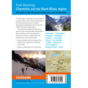 Rear Cover of Trail Running - Chamonix and the Mont Blanc Region, is a superb guidebook describing 40 trail running routes in the Chamonix Valley and around the Mont Blanc massif, visiting France, Switzerland and Italy. It's an ideal gift for the Runners in your life. Buy now at ICEGRIPPER.
