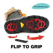 OC System retractable ice grip changing between folded and active positions on Mammal Steele
