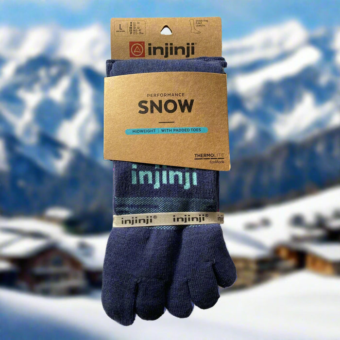 Chaussettes hautes Injinji Performance Snow au-dessus du mollet