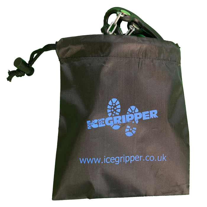 ICEGRIPPER Bag prevents your ice grips snagging and fraying your backpack or pocket