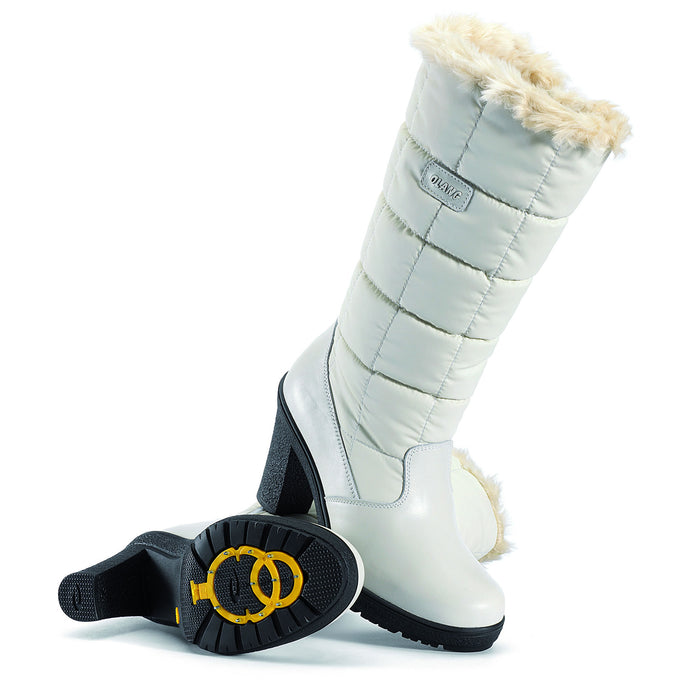Example winter boots featuring OCsystem-solo-punta replacement cleats from ICEGRIPPER