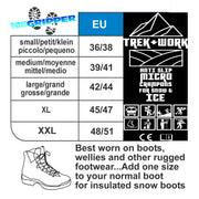 ICEGRIPPER Trek+Work Size Guide